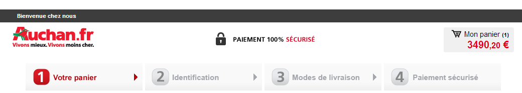 optimisation coonversion step checkout Auchan