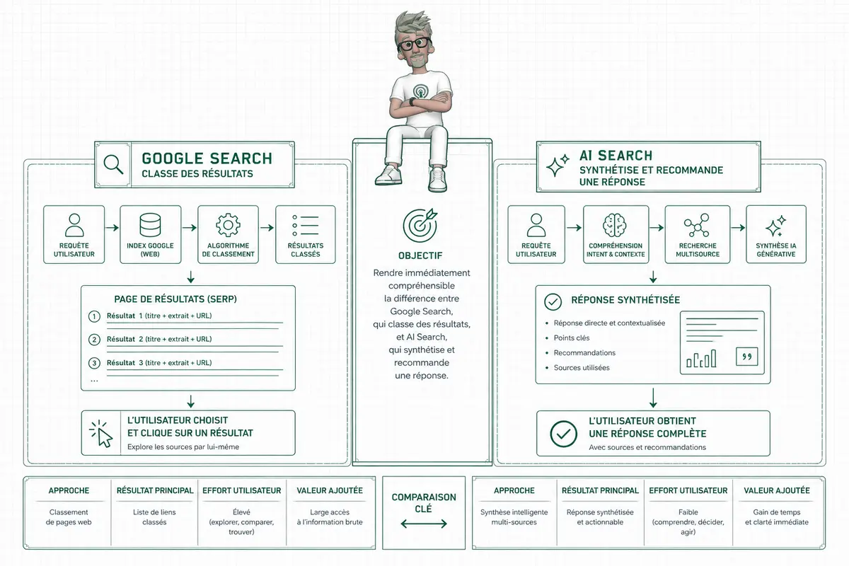 AI Search vs Google Search, que choisir en local ?